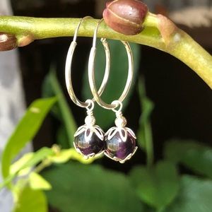 Sterling silver hoop earrings